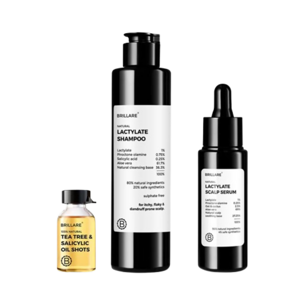 Brillare Complete Dandruff Control Kit (Natural) | Grocsy