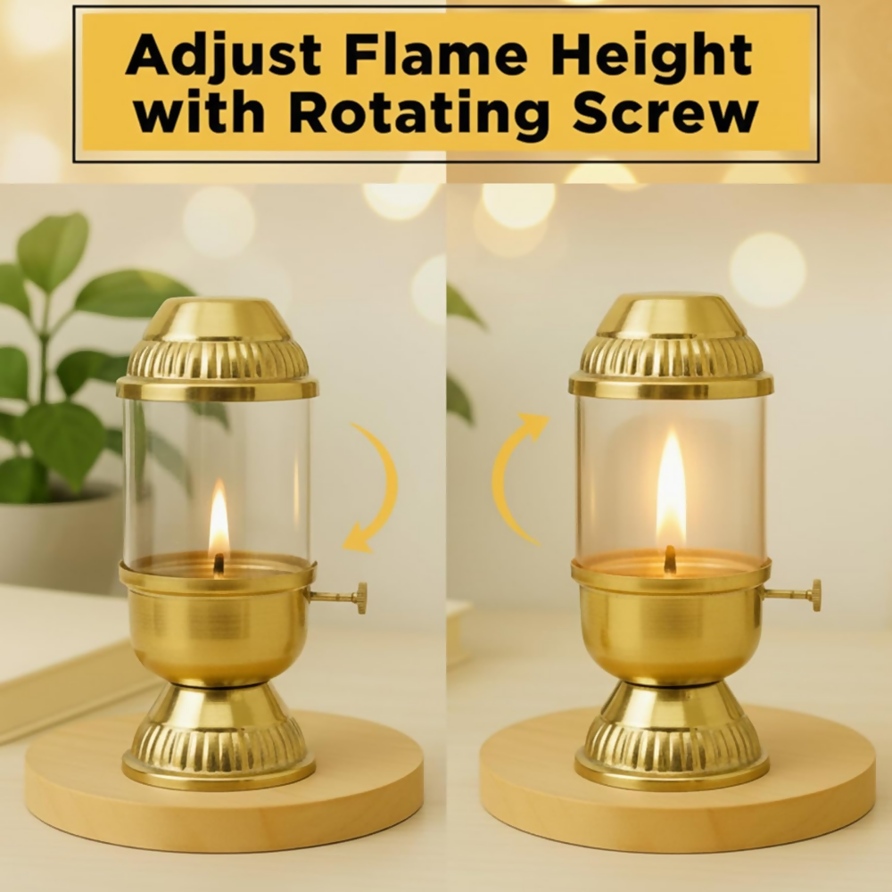 CraftVatika Pure Brass Akhand Diya | Grocsy