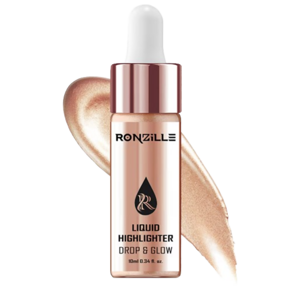 Ronzille Smooth Shine Liquid Illuminator Face Highlighter 3D Glow - Rose Gold | Grocsy