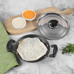 Vinod Zest Non Stick Appachetty with Lid | Grocsy