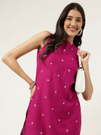 Joban Fashion Pink Rayon and Embroidered Work Straight Kurta Bottom Set | Grocsy