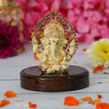 House Of Wemy Gold-Polished Lord Kalpavrikshya Tree Ganesha Idol | Grocsy