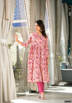 Designer Stylish Light Pink Rubi Silk Stitched Suit With Dupatta - Kiyara | Grocsy