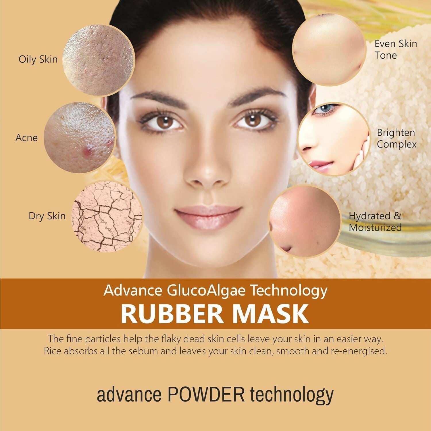 Purobio Algae Peel off Face Mask Whitening Rice Facial Mask | Grocsy