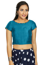 Aastha Fashion Women's Firozi Art Silk Designer Party Wear Readymade Blouse | Grocsy