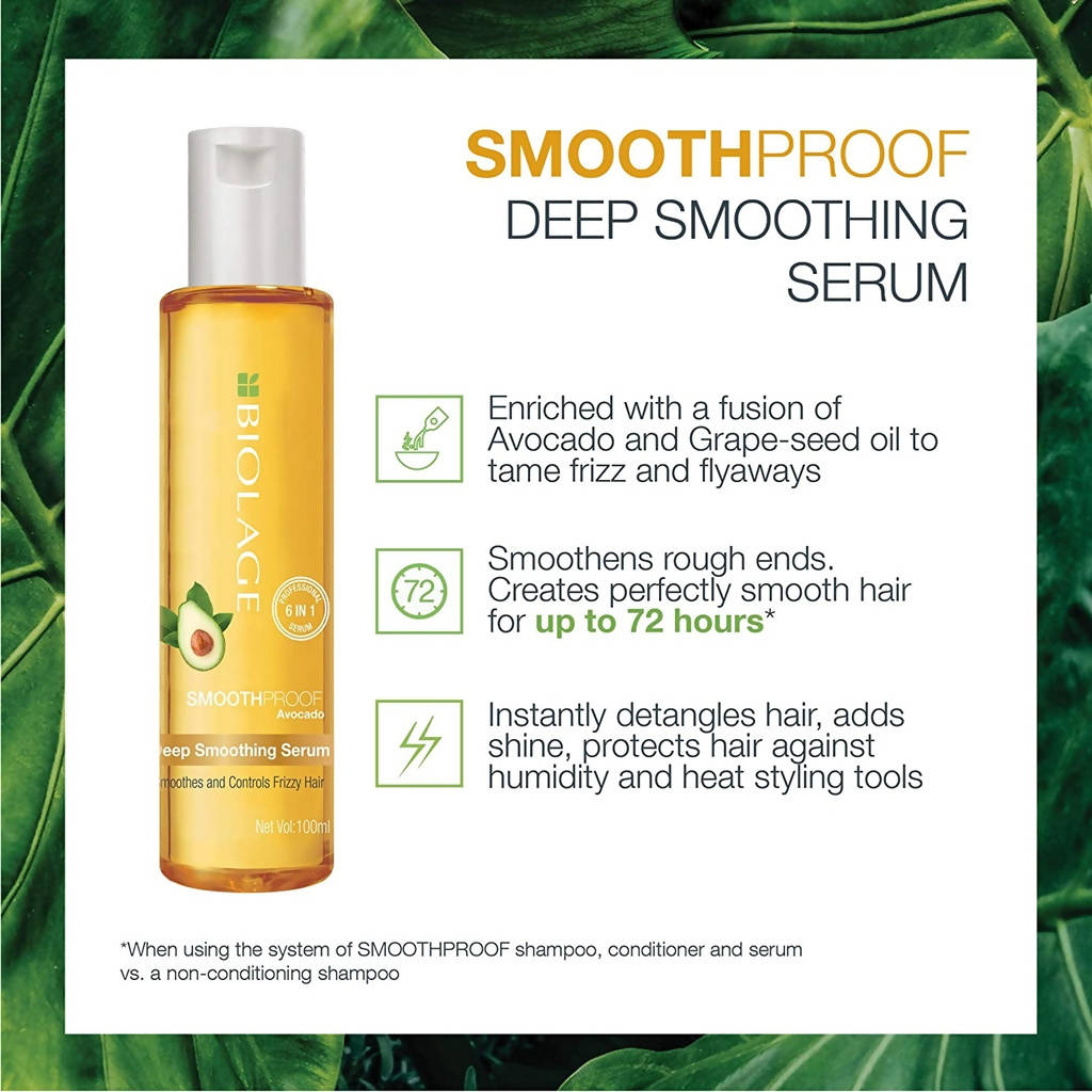 Matrix Biolage SmoothProof Deep Smoothing 6-in 1 Professional Hair Serum | Grocsy