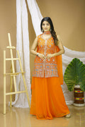 Teeya Creation Yellow Color Faux Georgette Wedding Wear Trending Palazzo Set | Grocsy