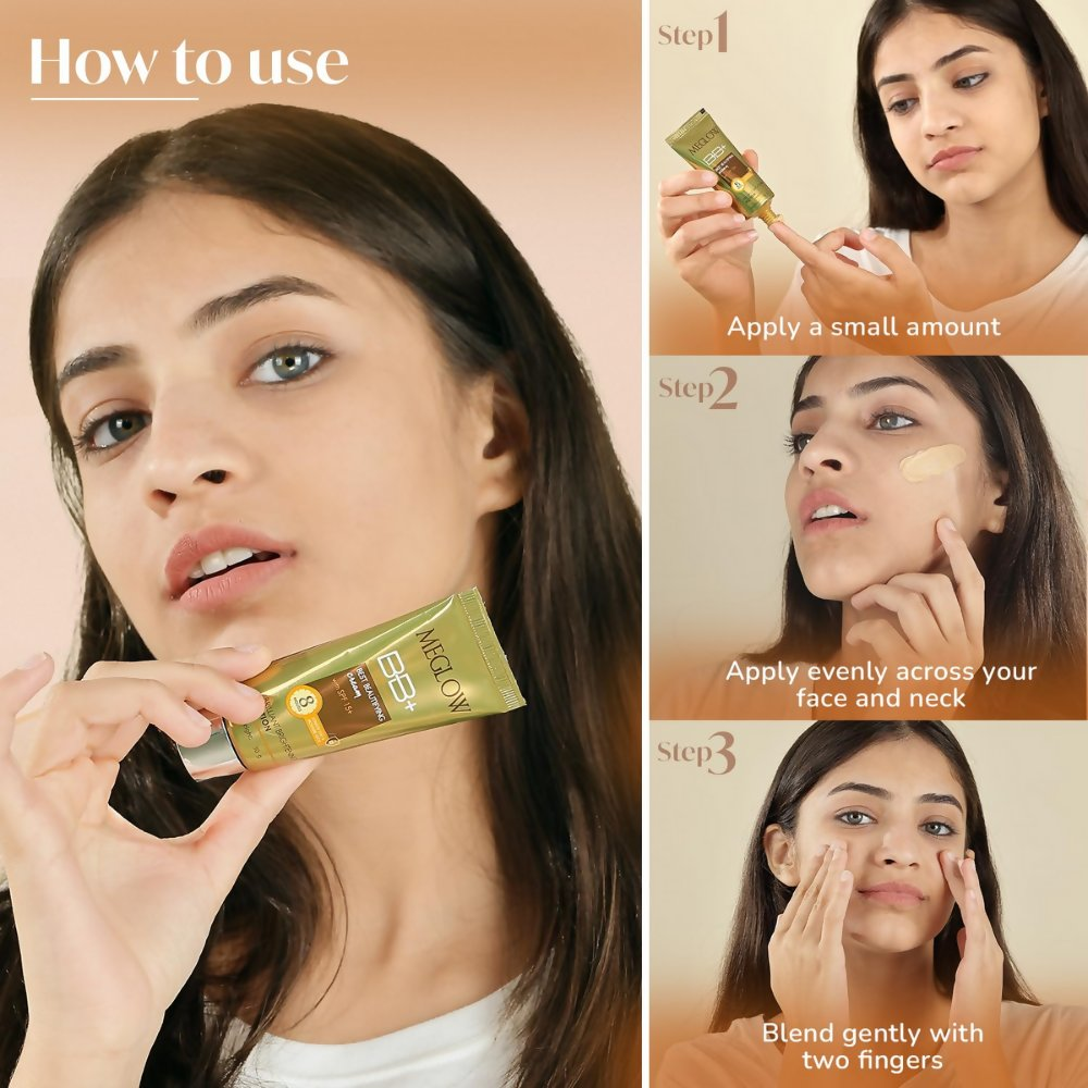 Meglow Best Beautifying BB+ Cream with SPF 15+ | Grocsy