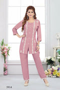 Joban Fashion Heavy Muslin Dusty Peach Color Kurta Set | Grocsy