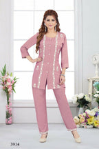 Joban Fashion Heavy Muslin Dusty Peach Color Kurta Set | Grocsy