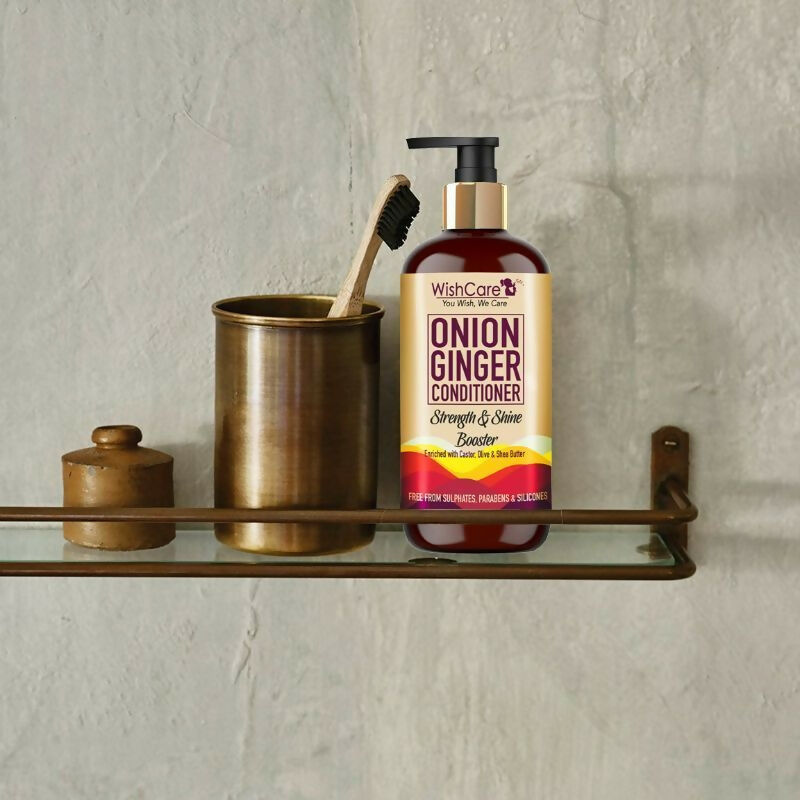 WishCare Onion Ginger Conditioner Strength & Shine Booster | Grocsy