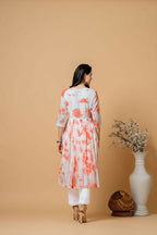 Joban Fashion Peach Tie & Dye Kurta Pant Set | Grocsy