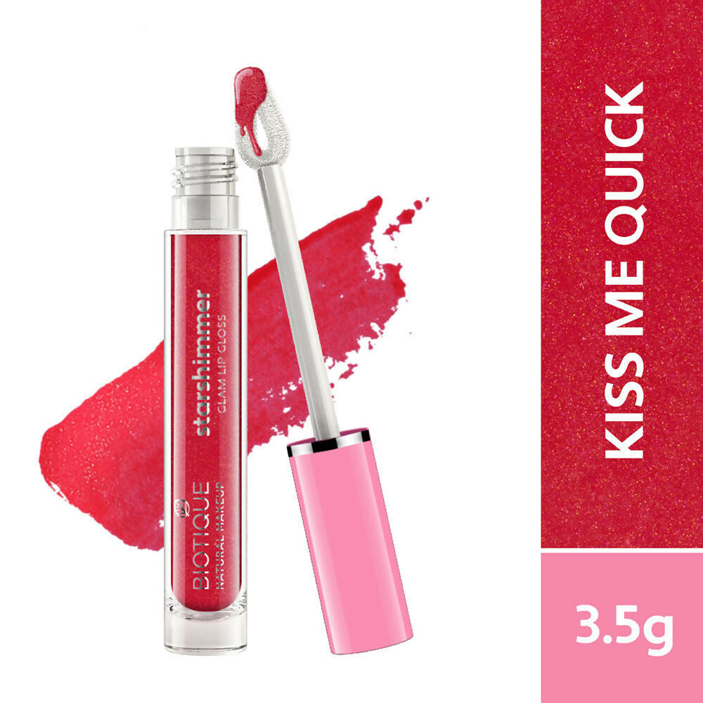 Biotique Starshimmer Glam Lip Gloss - Just Kissed-PI31 | Grocsy