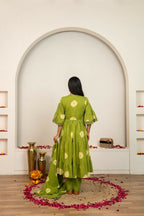 Joban Fashion Green Tie & Dye Cotton Suit Set | Grocsy