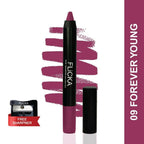 FLiCKA Lasting Lipsence Crayon Lipstick 09 Forever Young - Pink | Grocsy