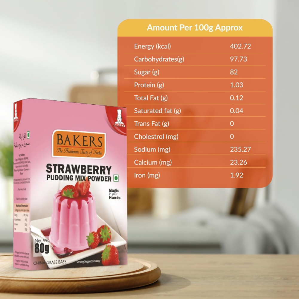 BAKERS Strawberry Pudding Mix | Grocsy