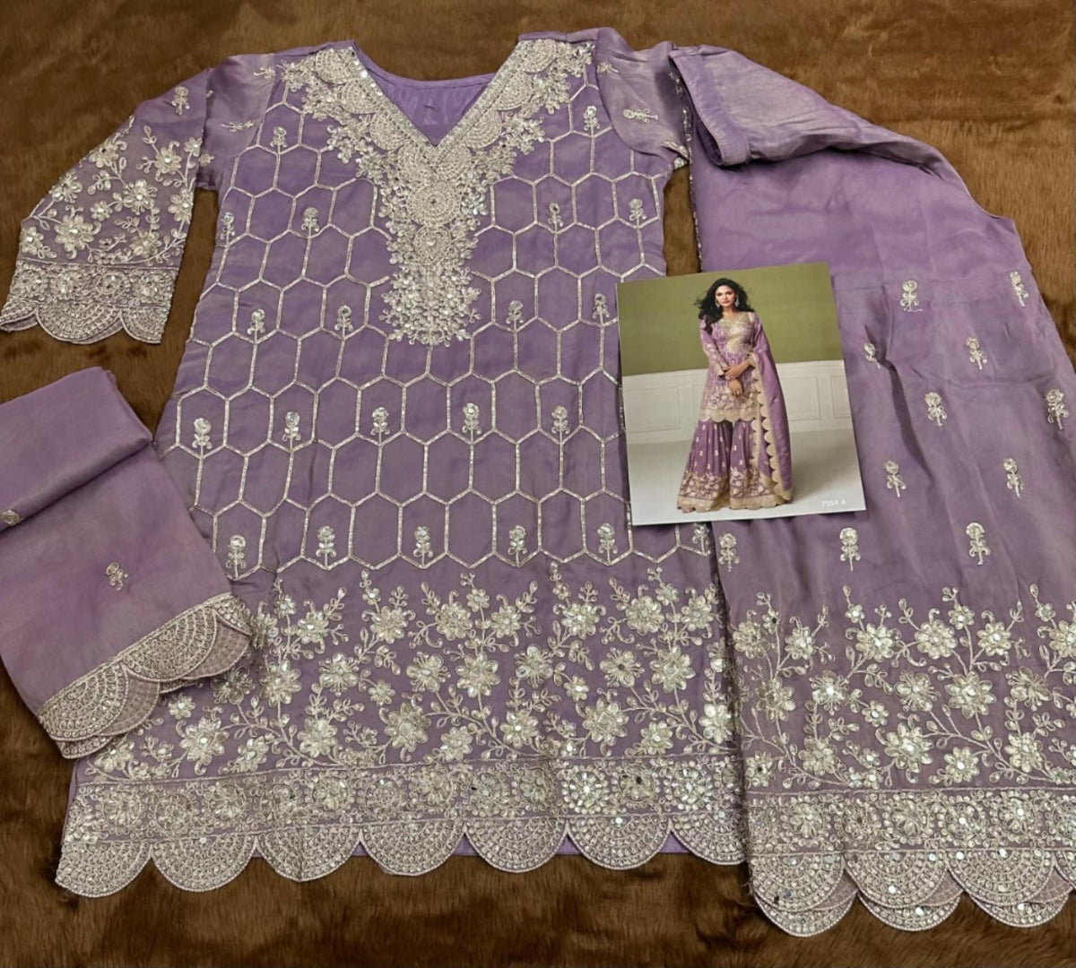 Anaita Purple Real Shimmer Readymade Suit with Embroidery & Real Mirror Work | Grocsy