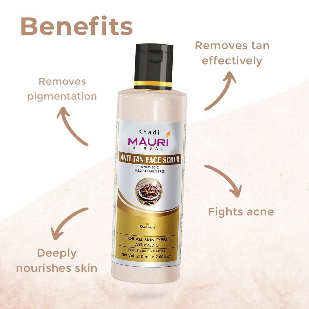 Khadi Mauri Herbal Anti Tan Face Scrub Removes Tan | Grocsy