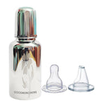 Goodmunchkins Stainless Steel Feeding Bottle Joint Less 304 Grade No Joints BPA Free for New Born Baby/Toddlers/Infants-200ml | Grocsy