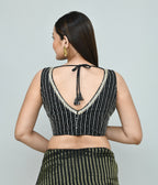 Joban Fashion Women's Dark Green Embroidered Stitched Blouse | Grocsy