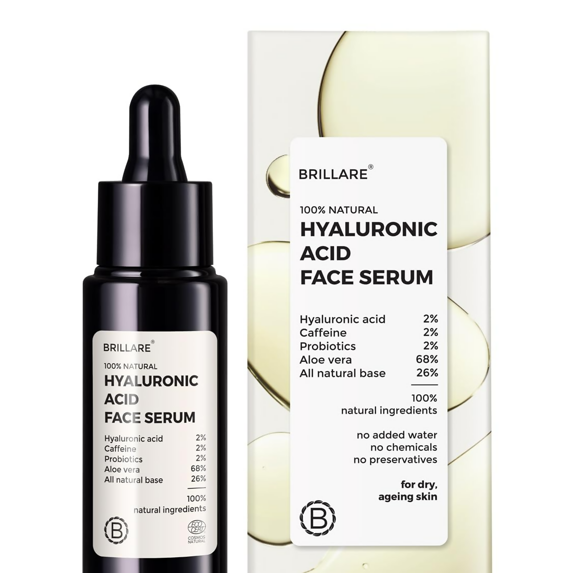 Brillare 2% Hyaluronic Acid Serum Anti-ageing & Fine Lines | Grocsy