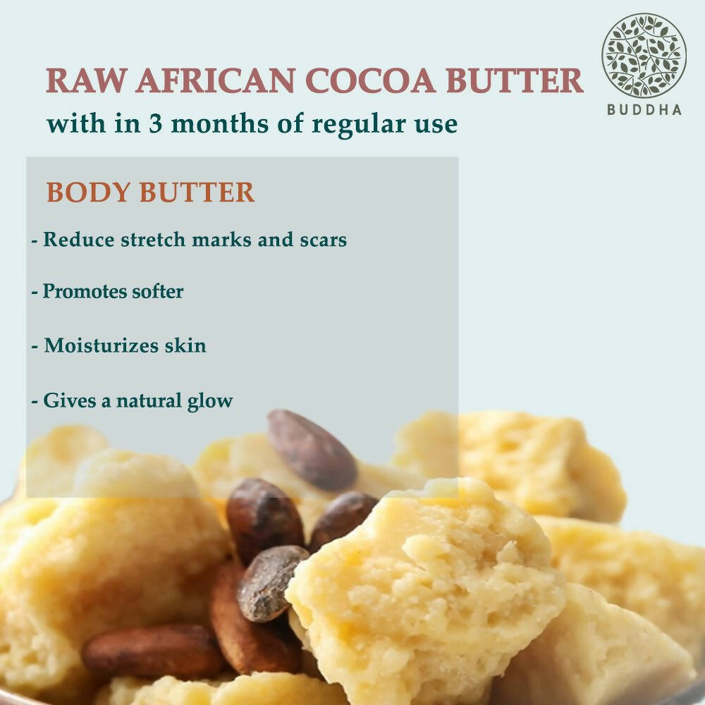 Buddha Natural Cocoa Butter Unrefined - o Help protect the skin, moisturized & hydrated Skin | Grocsy