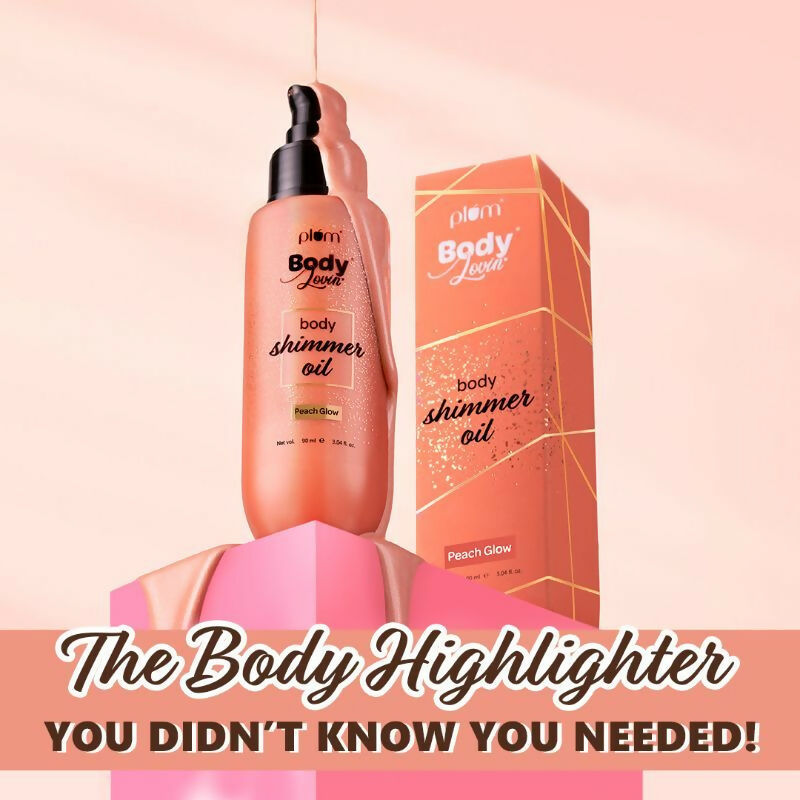 Plum Bodylovin' Body Shimmer Oil - Peach Glow | Grocsy
