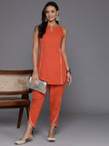 Ahalyaa Women's Traditional Wear Co-ods - Orange | Grocsy