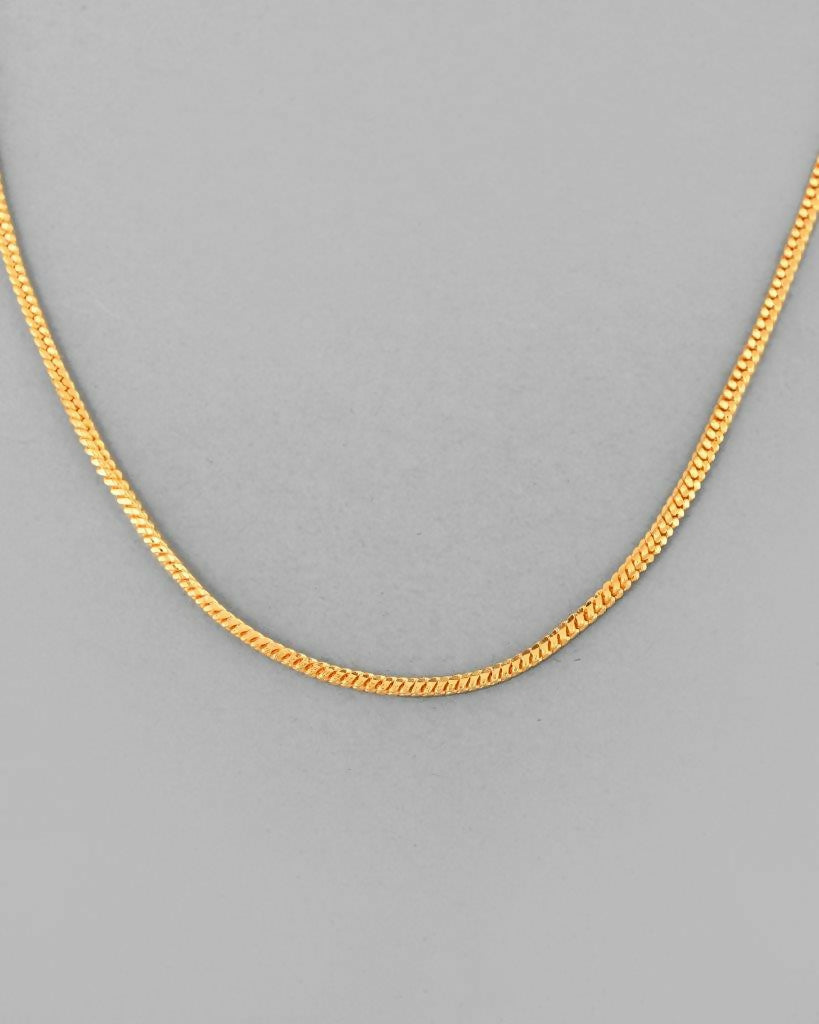 VOJ Gold-Polished Snake Chain For Women | Grocsy