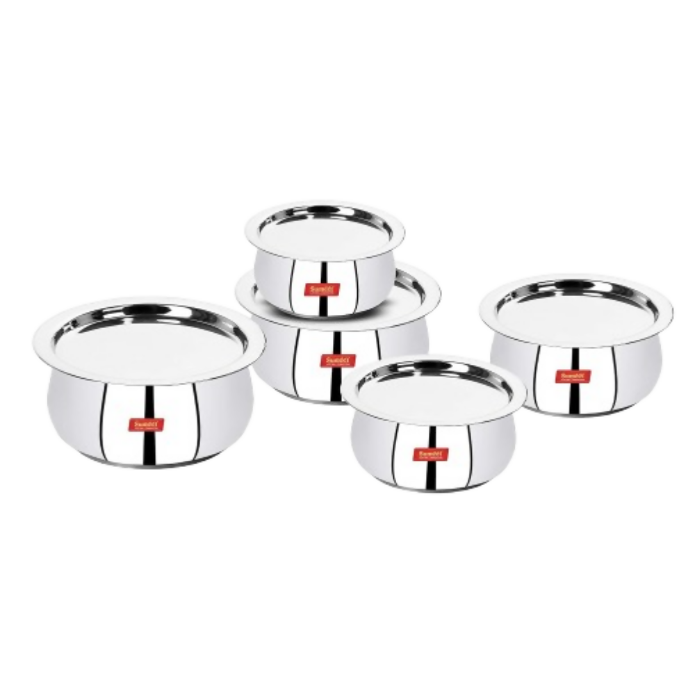 Sumeet Stainless Steel Cookware Set With Lid | Grocsy