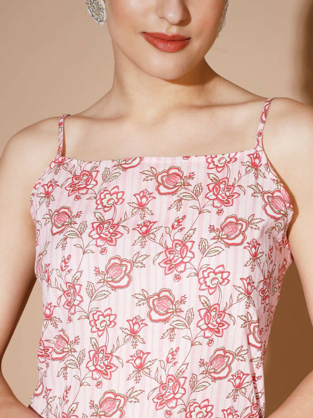 Myshka Women Pink Printed Kurta & Trousers | Grocsy