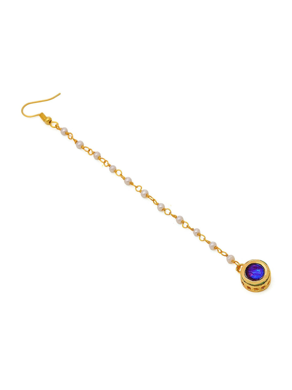 Ruby Raang Blue Meenakari Kundan Maang Tikka | Grocsy