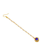 Ruby Raang Blue Meenakari Kundan Maang Tikka | Grocsy