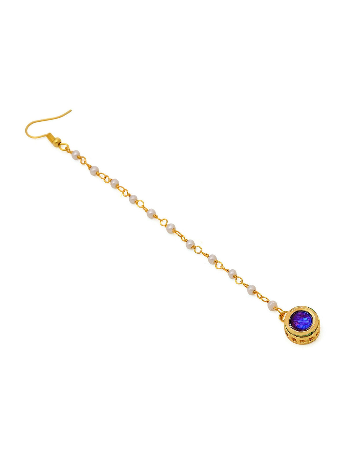 Ruby Raang Blue Meenakari Kundan Maang Tikka | Grocsy