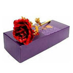 Wish Upon Artificial Golden Red Rose Flower Valentine's Day Gifts | Grocsy