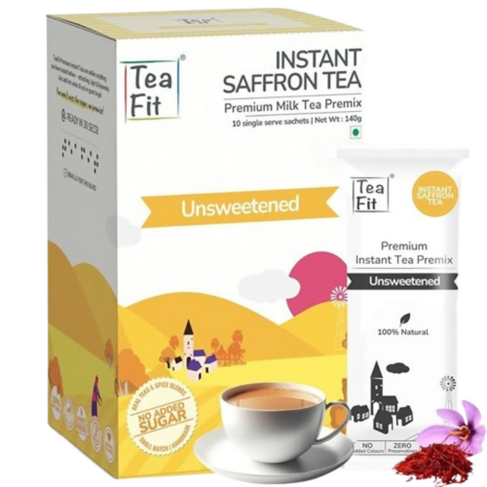 TeaFit Premium NO SUGAR Instant Saffron Tea Premix | Grocsy