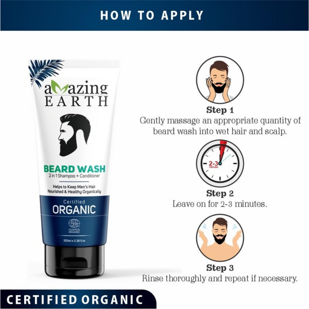 Amazing Earth Beard Serum & Beard Wash | Grocsy