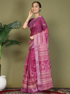 Shree Shyam Fashion Cotton Purple Saree | Grocsy