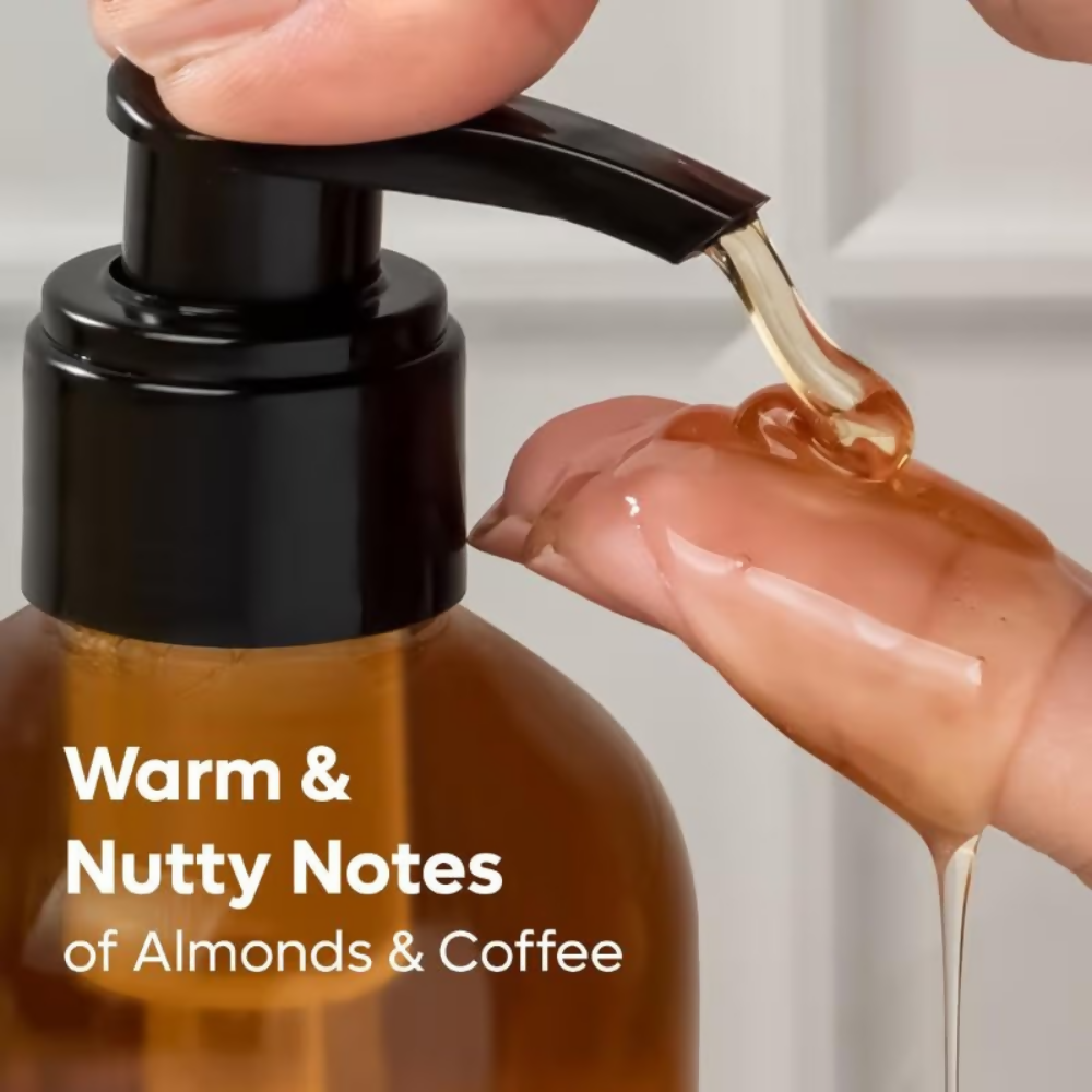 mCaffeine Coffee Body Wash with Almonds De-Tan & Deep Cleansing Shower Gel in Chocolatey Aroma | Grocsy