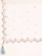 House of Panchhi Turquoise Blue Organza Sequins & Zarkan embroidery Lehenga choli & Dupatta | Grocsy