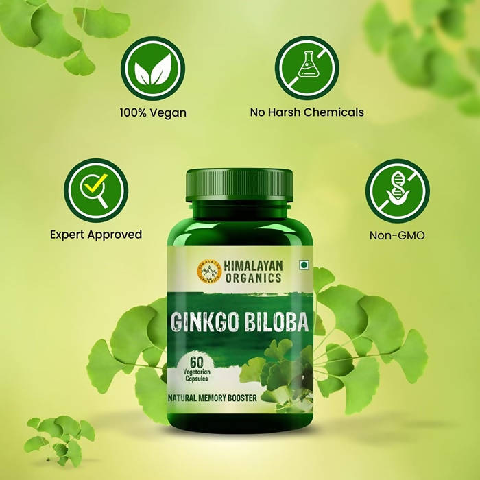 Himalayan Organics Ginkgo Biloba Vegetarian Capsules | Grocsy