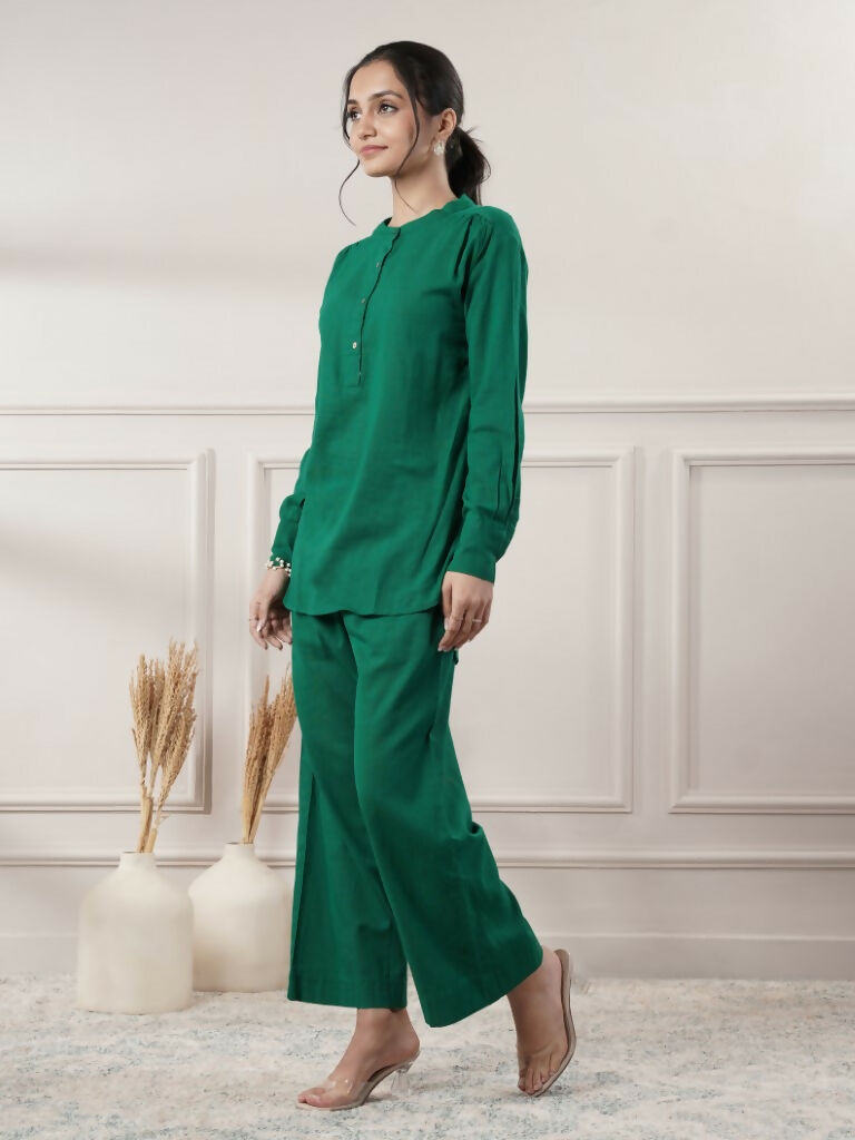 Joban Fashion Women's Emerald Green Co-Ord Set | Grocsy