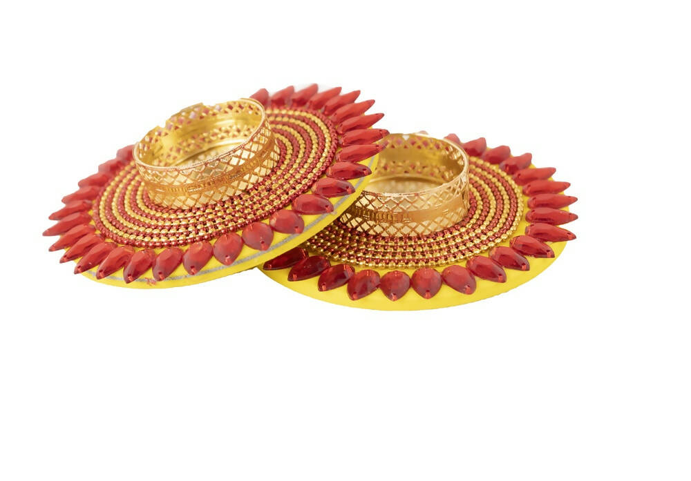 Kundan HandiKrafts Round Floating Candle Holders - Big | Grocsy