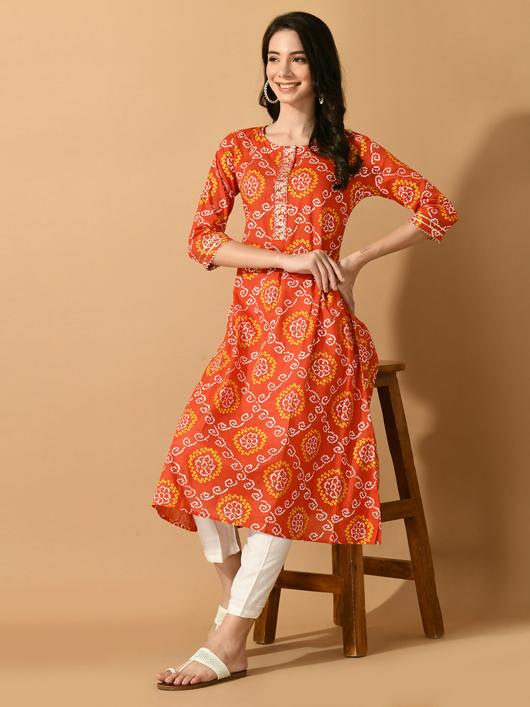 Myshka Women's Multi Flared Printed Festive Kurta | Grocsy