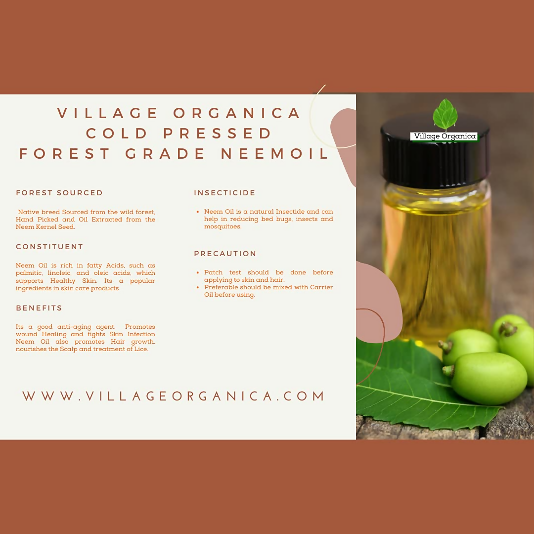 Village-Organica Cold Pressed Neem Oil | Grocsy