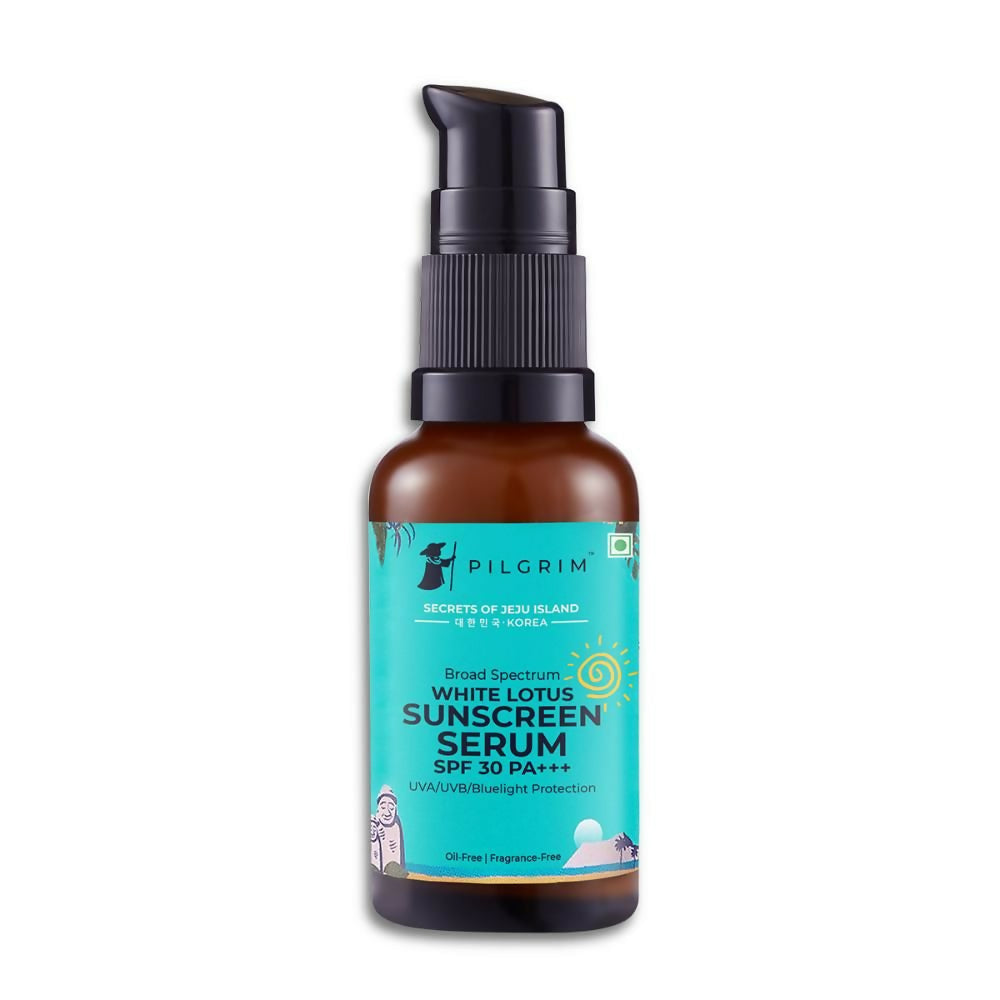 Pilgrim White Lotus Sunscreen Serum SPF 30 PA+++ - Limited Time Offer | Grocsy