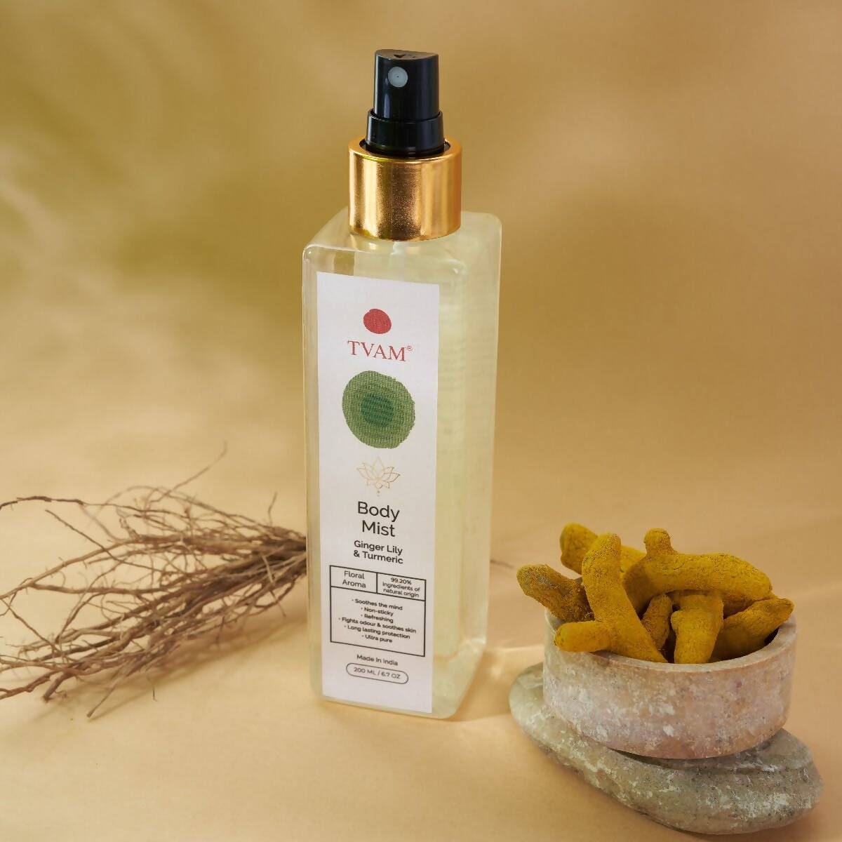 Tvam Body Mist - Ginger Lily & Turmeric | Grocsy
