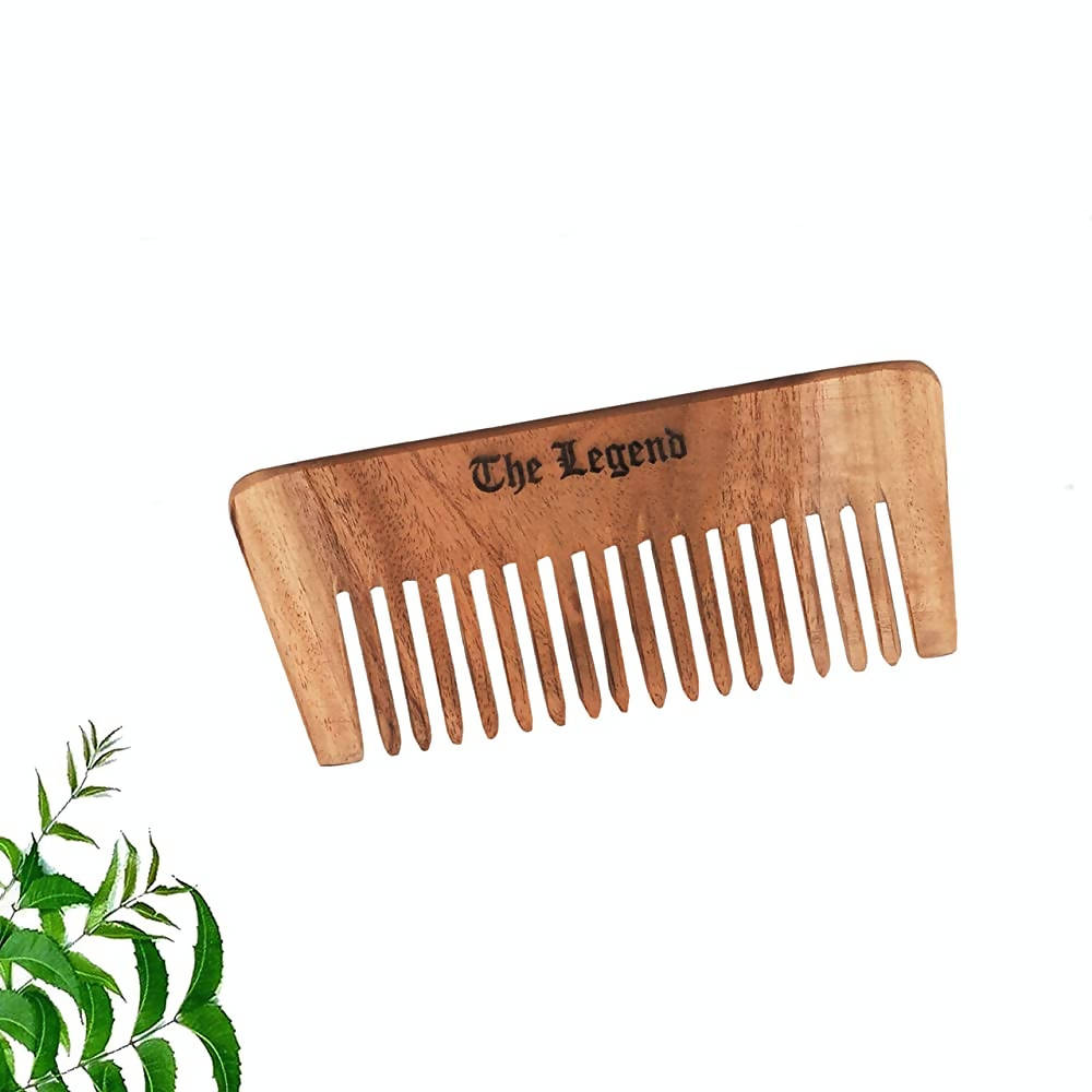 The Legend Organic Pure Neem Wood Comb Wide Teeth | Grocsy