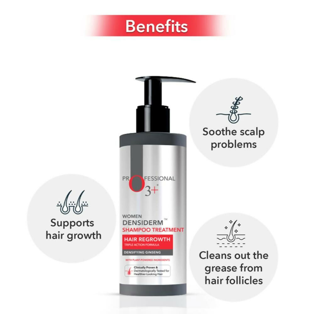 Professional O3+ Women Densiderm Anti Hair Loss Shampoo For Dense Hair & Regrowth | Grocsy