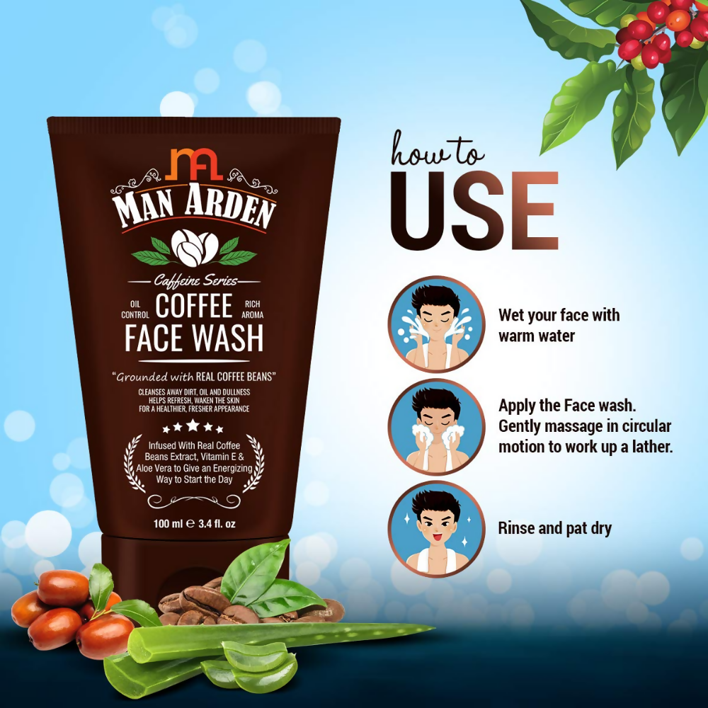 Man Arden Coffee Face Wash - No Parabens, Sulphate, Silicones | Grocsy
